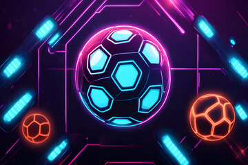 A dynamic sports banner showcases a variety of balls used in popular games like baseball, tennis, soccer, and handball.