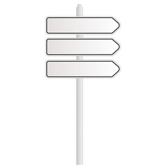 Blank traffic sign isolated on white/transparent background. 