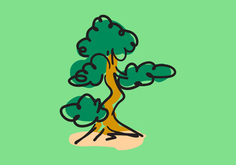 Bonsai stock vector images.