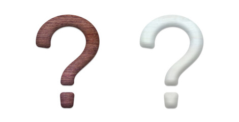 木製のクエスチョンマークのアイコンセット