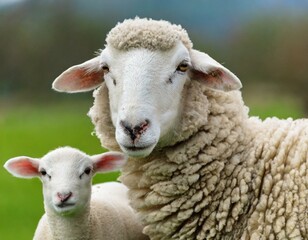Obraz premium Schaf und Lamm 