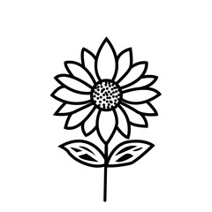 Flower with Leaf: Botanical Illustration