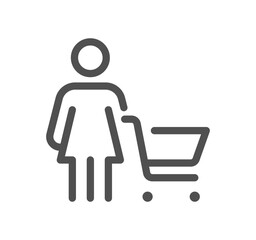 Shop management related icon outline and linear vector.	
