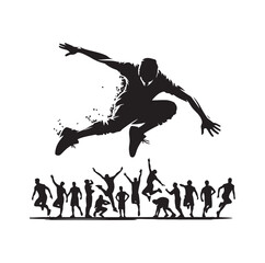 PARKOUR SPORTS player VECTOR Illustration 