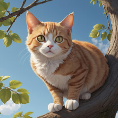 Beautiful cat image. Generative Ai