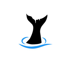 whale tail logo icon