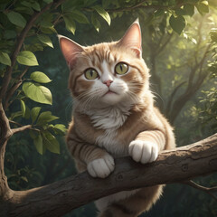 Beautiful cat image. Generative Ai