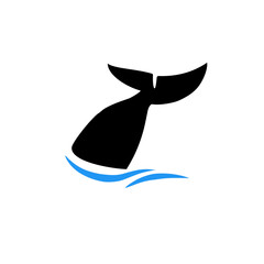 whale tail logo icon