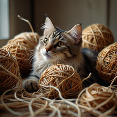 Beautiful cat image. Generative Ai