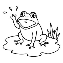 Fototapeta premium Swearing Animals Coloring Book