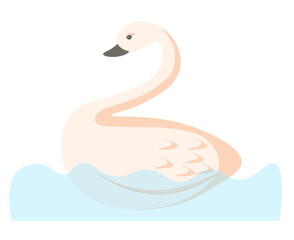 Swan vector drawing