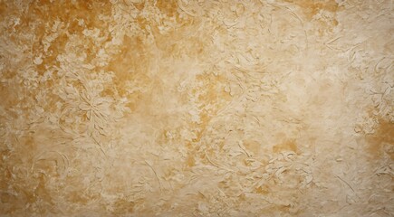 Fototapeta premium Decorative plaster showing floral pattern creating rough textured background