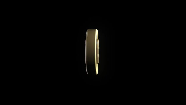 Golden pound sterling coin animation