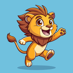 Cartoon Style Lion Vector Art
