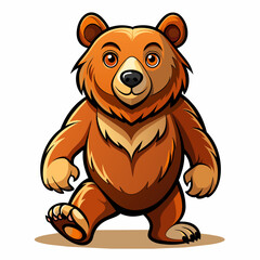 Delightful Bear Cartoon Vector