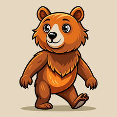 Adorable Bear Cartoon Vector Art