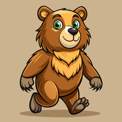 Fototapeta premium Happy Bear Cartoon Vector Design