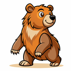 Cartoon Style Bear Vector Art