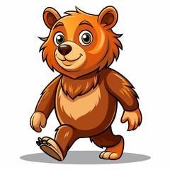 Playful and Cute Bear Cartoon Vector