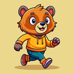 Cartoon Bear Vector for Kids' Art