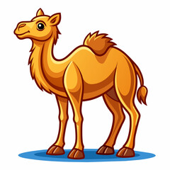 Playful and Cute Camel Cartoon Vector