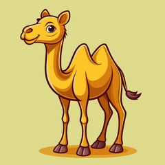 Cartoon Camel Vector for Kids' Art