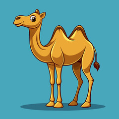Happy and Cute Camel Cartoon Vector