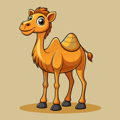 Playful Camel Cartoon Vector for Kids