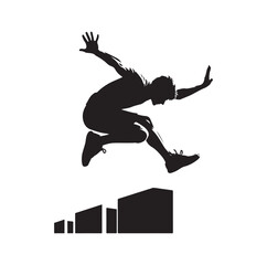 PARKOUR SPORTS player VECTOR Illustration 