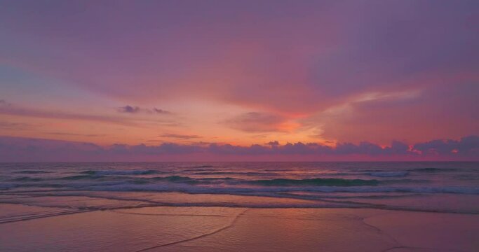 Aerial view amazing sky at sunset.
Scene of Colorful romantic sky sunset with cloud in sweet sky background.
colorful clouds moving away rolling. 
colorful clouds adorn the sky over the sea