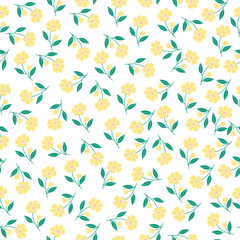 seamless flowers pattern. Delicate petals and vibrant blossoms create an artistic and vintage botanical illustration. Perfect for wallpaper, fabric, wrapping paper and more.