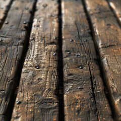 Obraz premium The image is of a wooden surface with a lot of holes and scratches.
