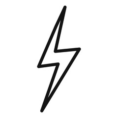 Electric Thunderbolt Icon Ideal for Power and Energy Themes