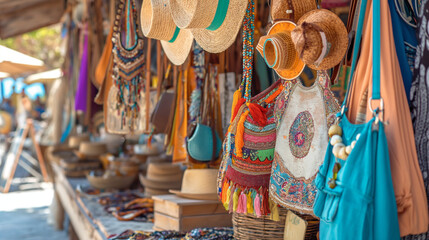 Stands on the Mediterranean street in the summer months