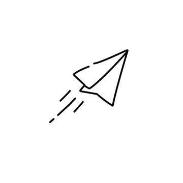 recommend clip art: Paper plane line icon