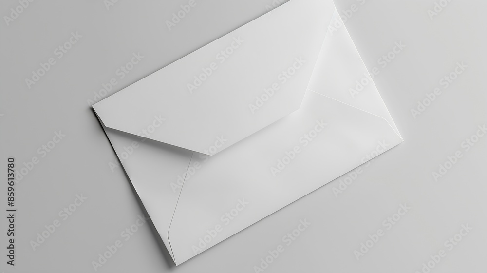 Poster Envelope mock up white blank empty copy space paper template : Generative AI