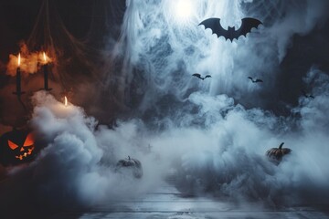 Fototapeta premium Ghostly Fog Halloween Backdrop