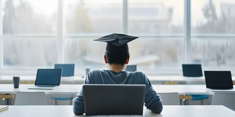 Online education revolutionizes learning with technology books and collaboration in colleges. Concept Online Education, Technology Integration, College Learning, Collaboration, Learning Revolution