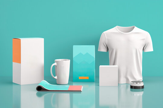Modern Merchandising Mockup with Various Products
