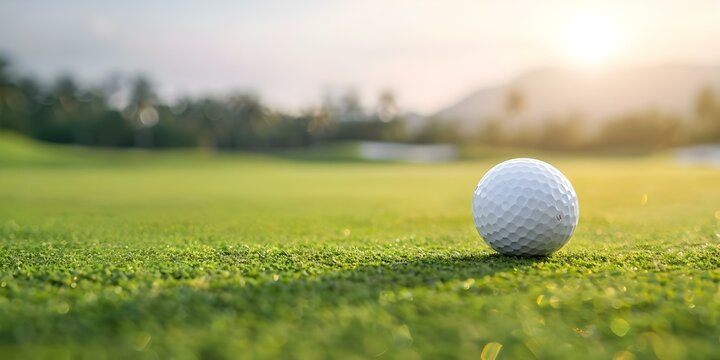 Custom Golf Course for Improving Golf Ball Shots. Concept Golf Training, Improving Swings, Precision Shots, Custom Course Design, Golf Ball Practice