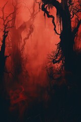 Sinister Halloween Shadows Layout Background