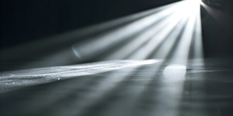 A Beam of Light in Darkness Symbolizing Hope and Overcoming Addiction. Concept Hope, Addiction Recovery, Overcoming Challenges, Beam of Light, Symbolism