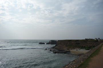 Galle Fort Wall and Beach, Galle, Sri Lanka.