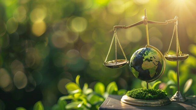 International environmental law concept Climate or environmental justice Environmental regulations for sustainable business corporate and industry International law for environmental p : Generative AI