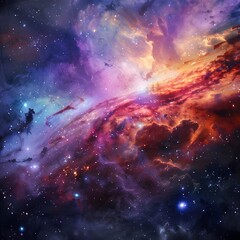 Fototapeta premium Cosmic Nebula in Spectacular Colors