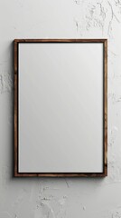 Wooden Frame on Grey Wall