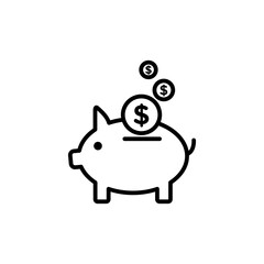 Savings Piggy Bank Icon Perfect for Finance and Money Management