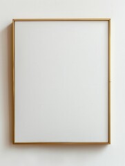 Gold Frame on White Wall