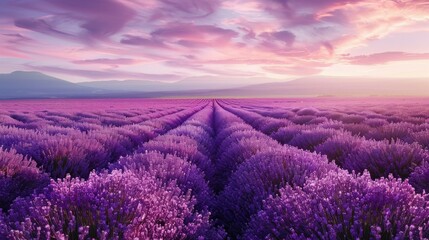 Lavender Field Sunset