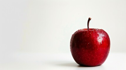 Fresh red apple on a white background : Generative AI